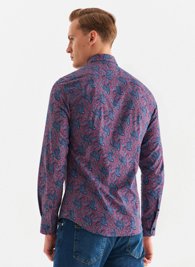 Fioletowa koszula we wzór paisley