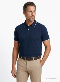 Granatowy t-shirt polo