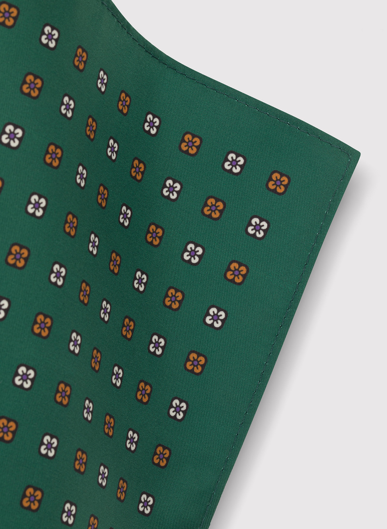 Męska poszetka w kolorze zielonym