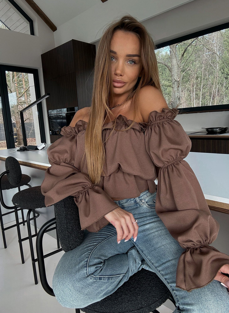 Bluzka hiszpanka MARBELA mokka