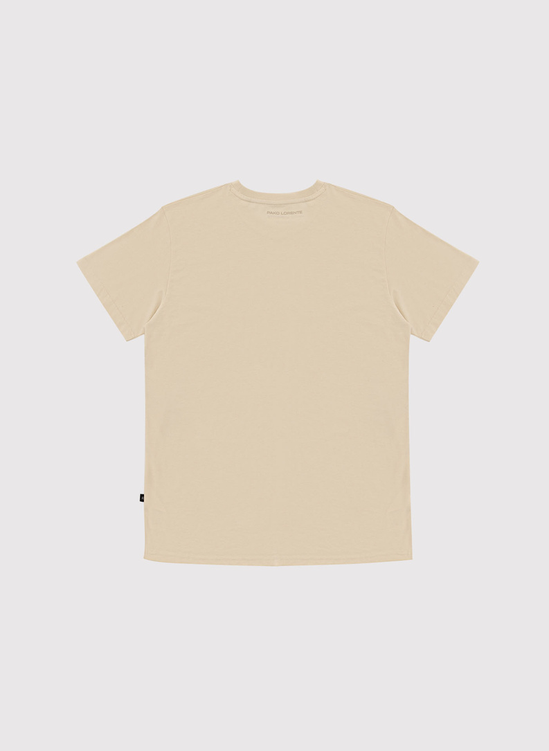 Beżowy t-shirt męski