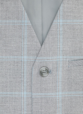 Szara kamizelka męska w kratę