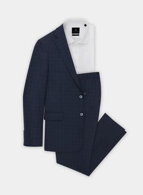 Granatowa marynarka garniturowa P22SF-3G-013-G-S