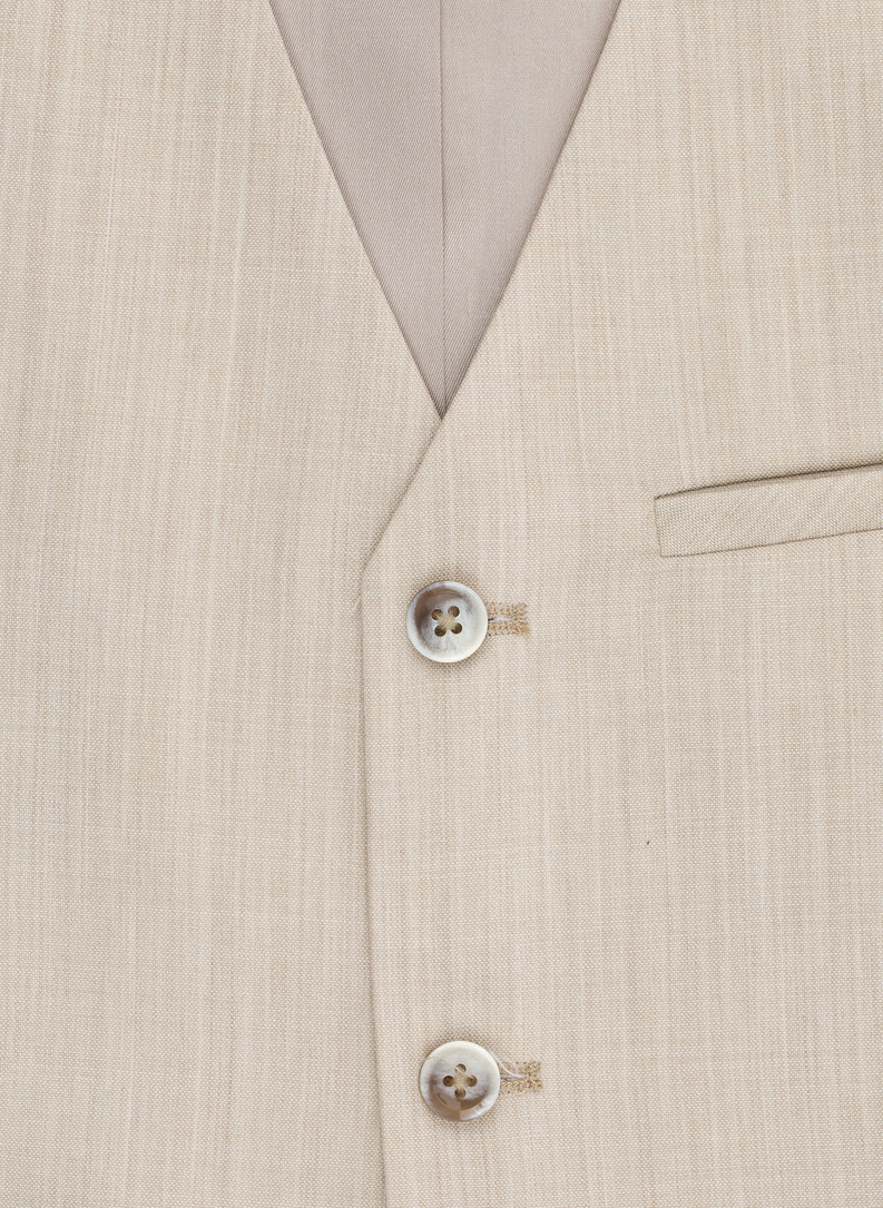 Beżowa kamizelka garniturowa P22SP-8X-009-E-S