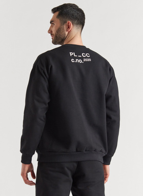 BLUZA Z OKRĄGŁYM DEKOLTEM CZARNA C20WF-2B-001-C