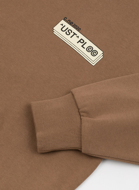 Bluza z kapturem beżowa C21WF-2K-006-E