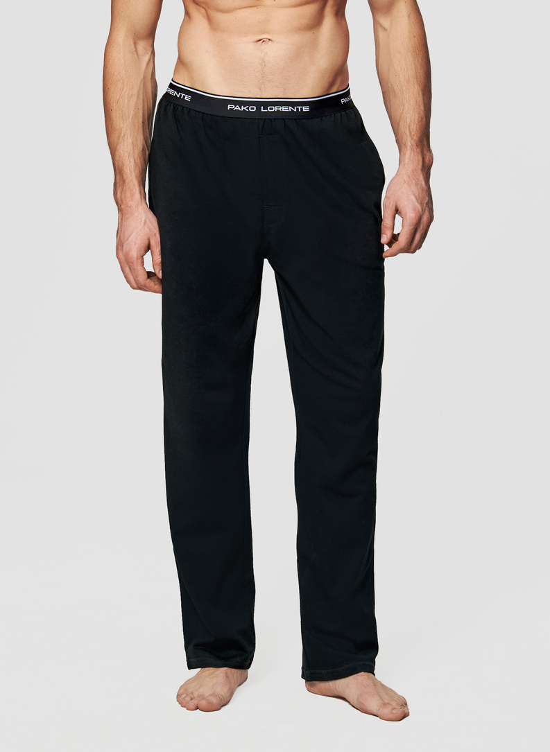 Czarne spodnie piżamowe