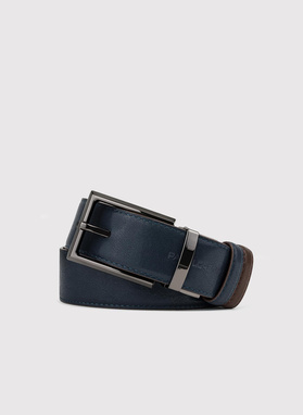 Dwustronny skórzany pasek męski