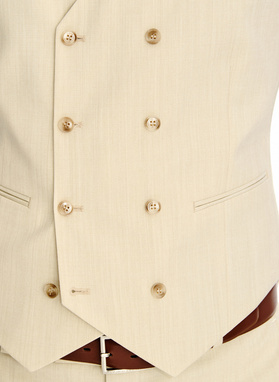 Beżowa wełniana kamizelka