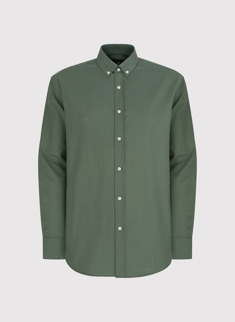 Zielona bawełniana koszula męska