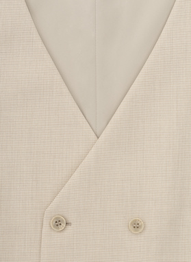 Beżowa kamizelka męska w pepitkę