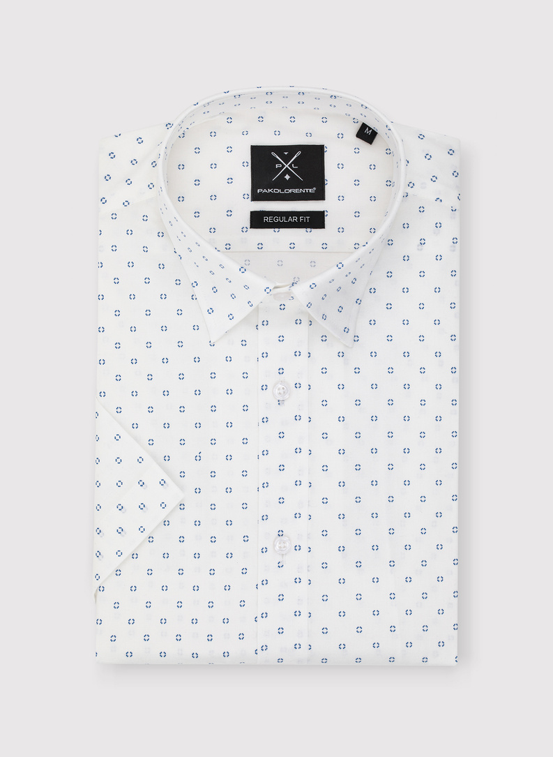 Koszula męska w niebieski mikrowzór