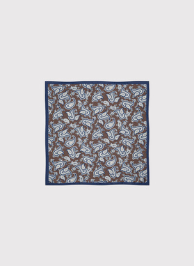 Brązowa poszetka paisley