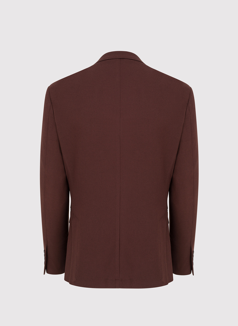 Brązowa gładka marynarka męska