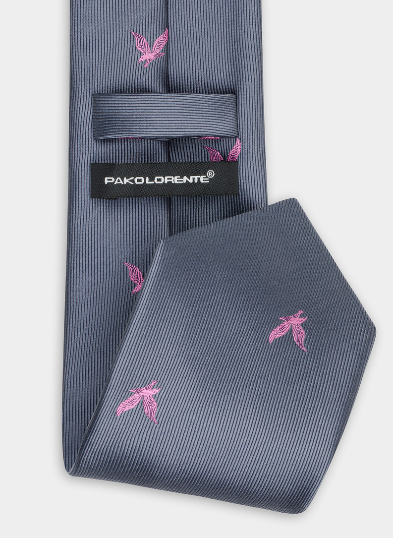 Krawat męski szary P21WF-KX-276-S-0