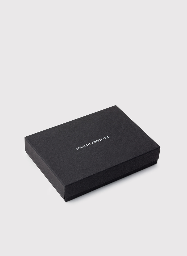 Czarny portfel męski 