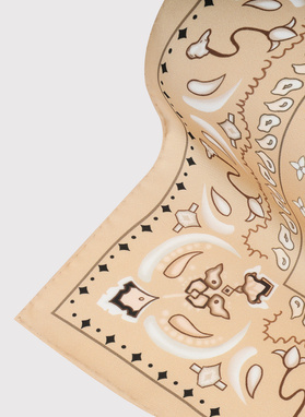 Beżowa poszetka męska we wzór