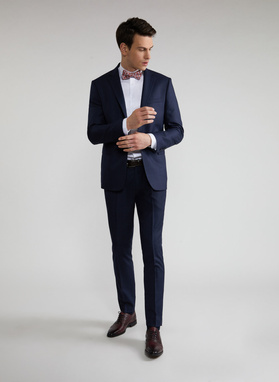 Granatowa marynarka garniturowa P22SF-3G-015-G-S