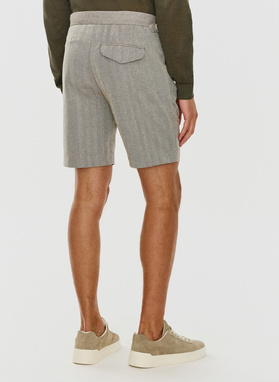 Melanżowe szorty męskie w kolorze brązowym