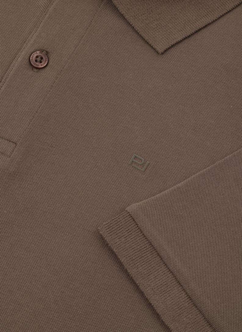 Brązowa polówka męska