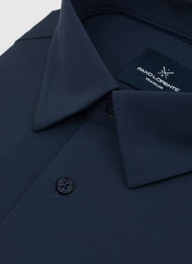 Gładka koszula męska w kolorze granatowym