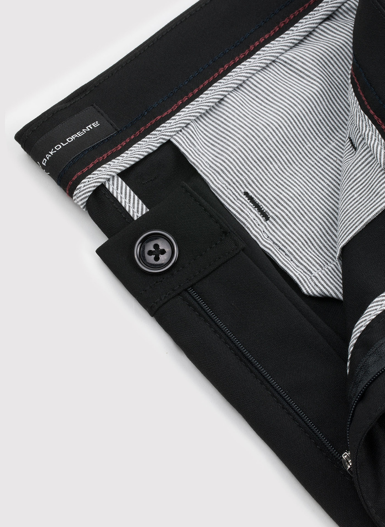 Męskie gładkie czarne spodnie