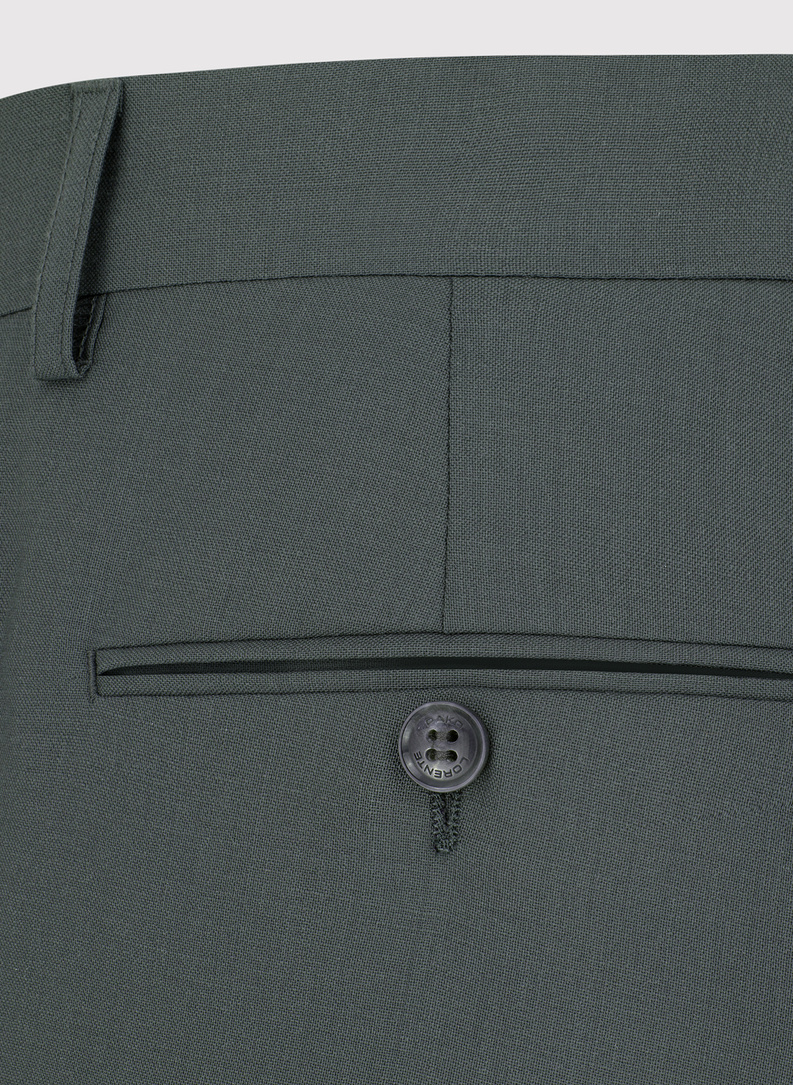 Zielony wełniany garnitur męski