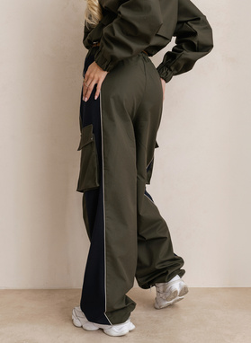 Spodnie sportowe UPTOWN REBEL PANTS oliwkowo-granatowe