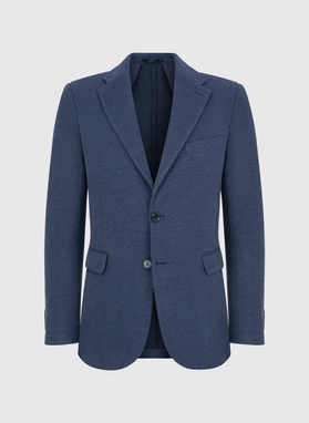 Granatowa marynarka z dzianiny