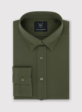 Zielona bawełniana koszula męska