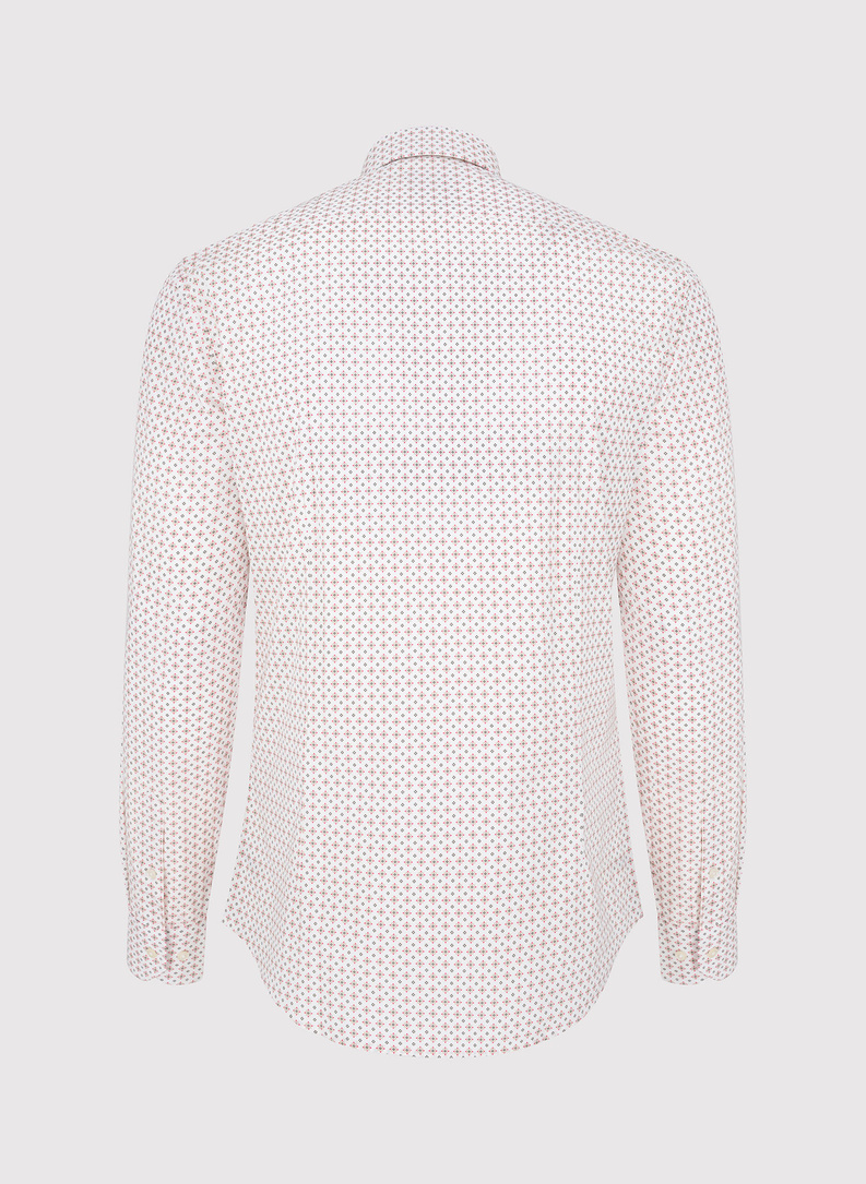 Biała koszula w mikrowzór