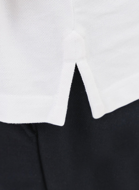 Gładki t-shirt polo w białym kolorze