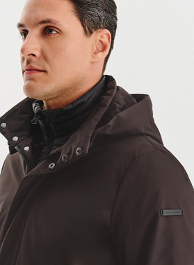 Brązowa kurtka jesienna 2w1