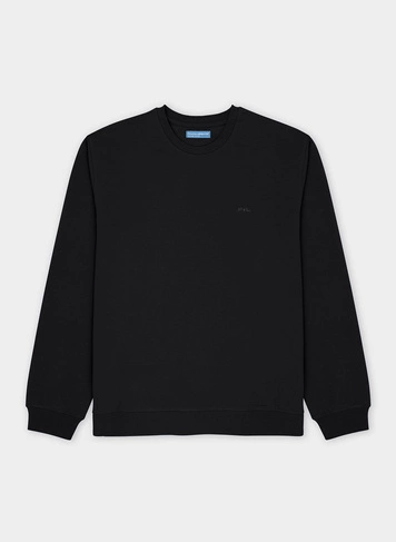 Czarna bluza okrągłym dekoltem P22SN-2B-006-C-0