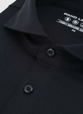 Czarna dzianinowa koszula męska