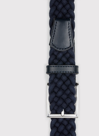 Granatowy pleciony pasek męski