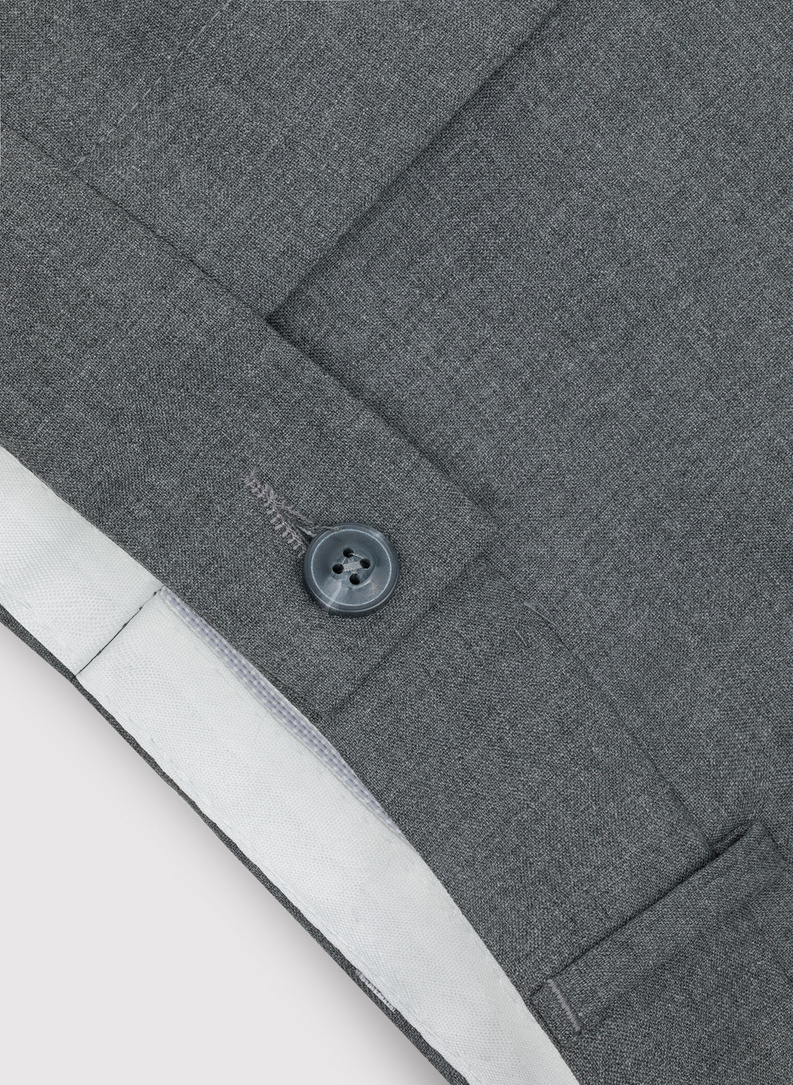 Szare gładkie spodnie garniturowe