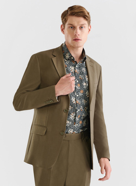 Zielony garnitur z wełną