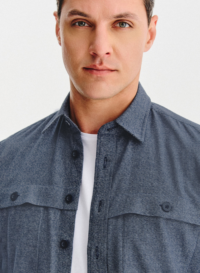 Granatowa koszula overshirt