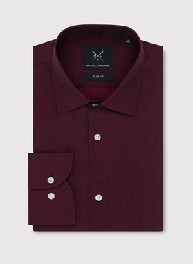 Bawełniana koszula męska w kolorze bordowym