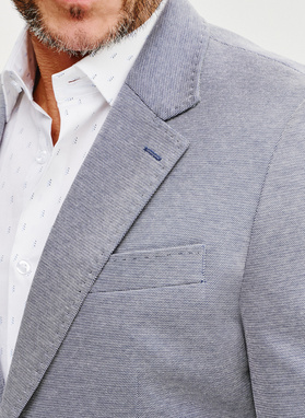 Granatowa marynarka melanż