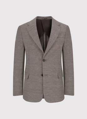 Brązowa marynarka z lnem