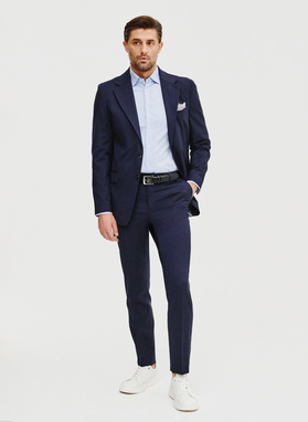 Gładka koszula męska w kolorze niebieskim