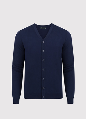 Męski kardigan w kolorze granatowym
