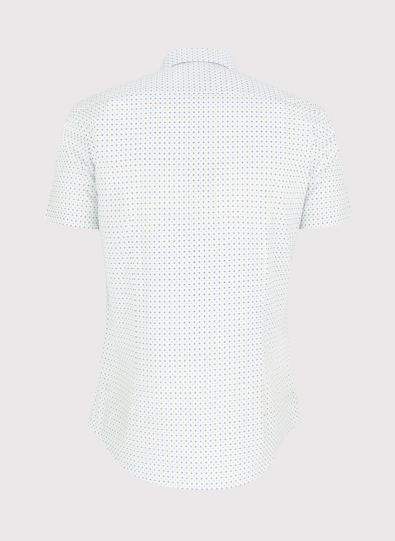 Biała koszula męska z krótkim rękawem