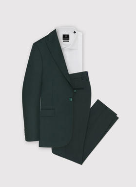 Elegancki zielony garnitur męski 