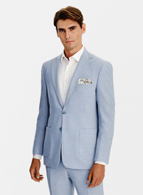 Niebieska marynarka garniturowa