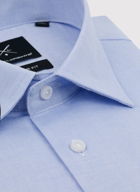 Niebieska koszula męska z długim rękawem