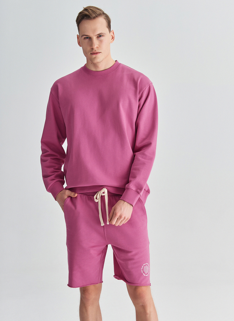 Różowe szorty oversize C22SF-WS-004-R-0