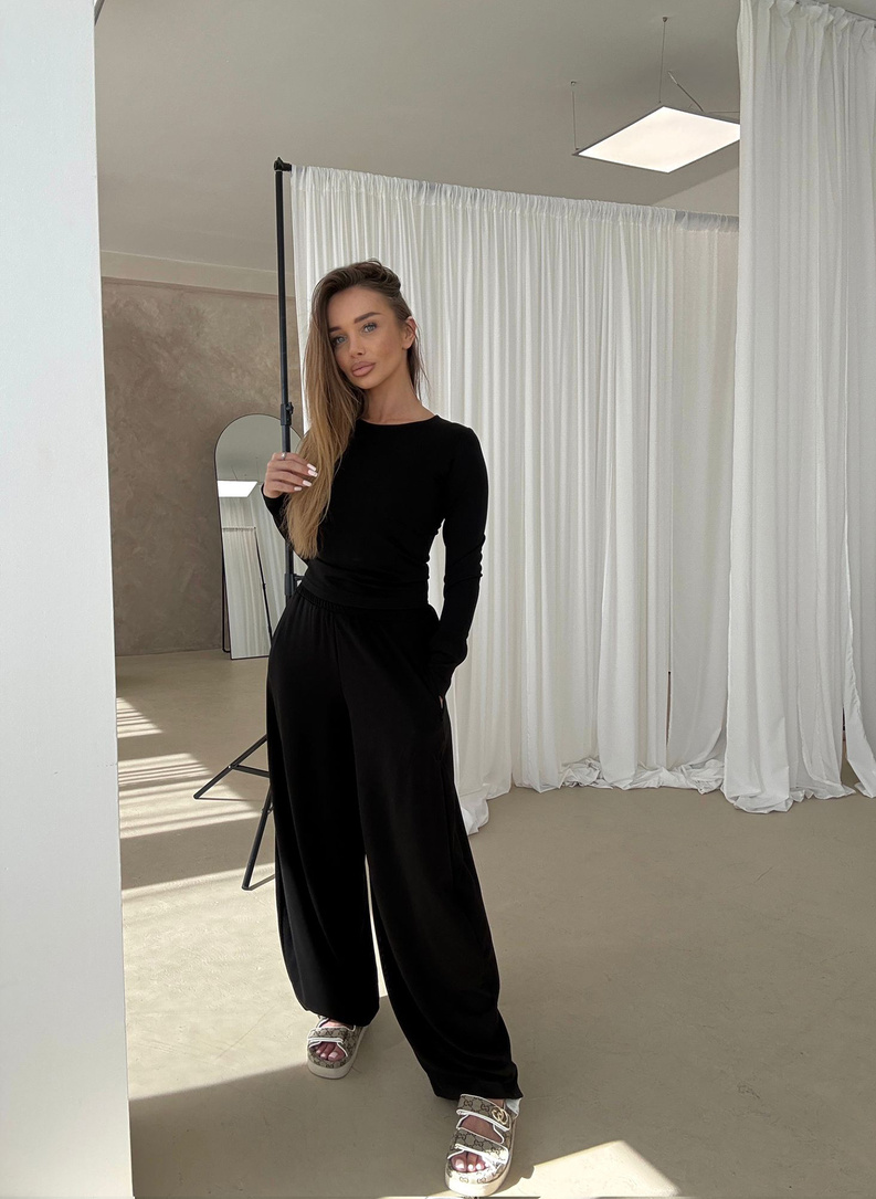 Komplet damski BARI LONG czarny